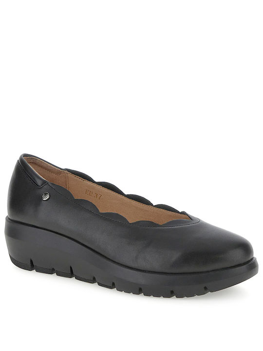 Δερμάτινα Γυναικεία Loafers σε Μαύρο Χρώμα