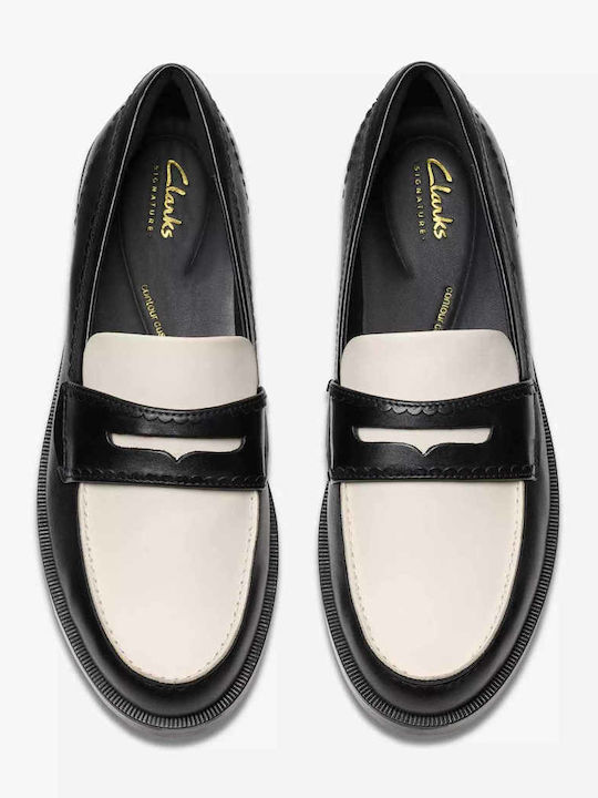 Edge Penny Δερμάτινα Γυναικεία Loafers σε Μαύρο Χρώμα