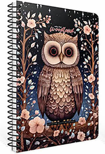 Uni Pap Spiral Notebook Ruled B5 3 Subjects 1pcs (Μiscellaneous Designs)
