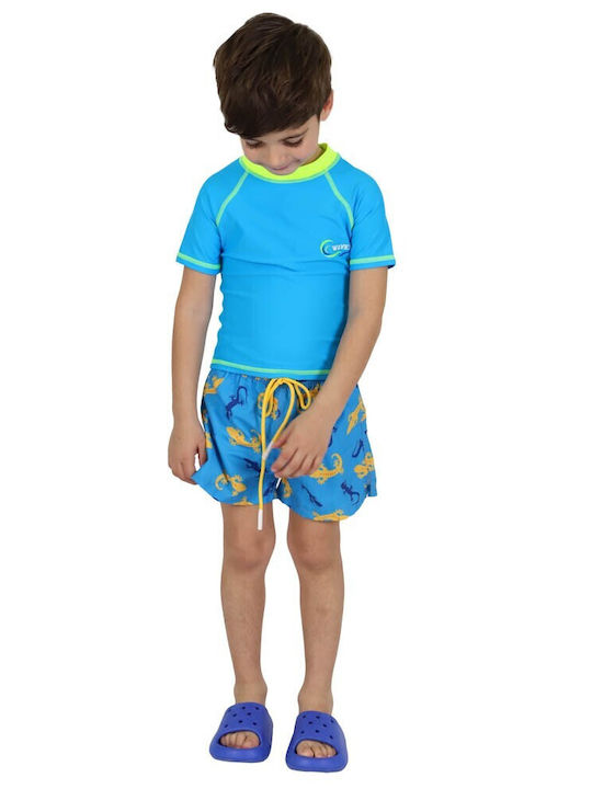 Waves Kids Swimwear Rashguard Blue