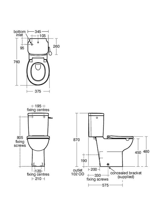 Ideal Standard Zugängliche Toilette mit Spülung Weiße Ideal Standard Zugängliche Toilette mit Spülung Weiße