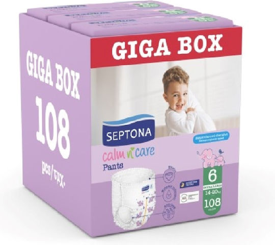 Septona Diaper Pants Calm & Care No. 6 for 14-20kg 108pcs