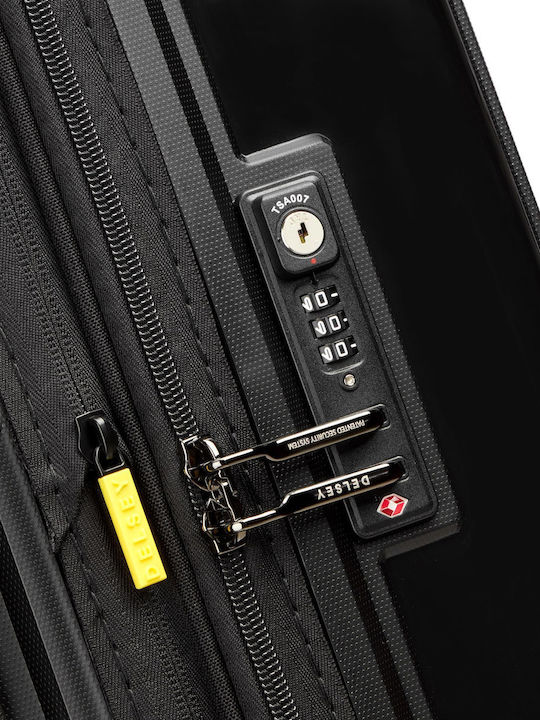 Delsey Lutece SE Large Hard Suitcase Black With 4 Wheels Height 81cm