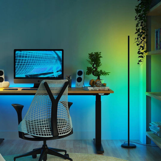 Nanoleaf LED-Stehleuchte mit RGBW-Licht 1700 lm Schwarz