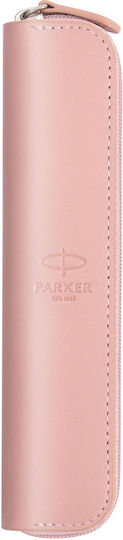 Parker Leather Pen Holder Suitable for 1 Pen Pink