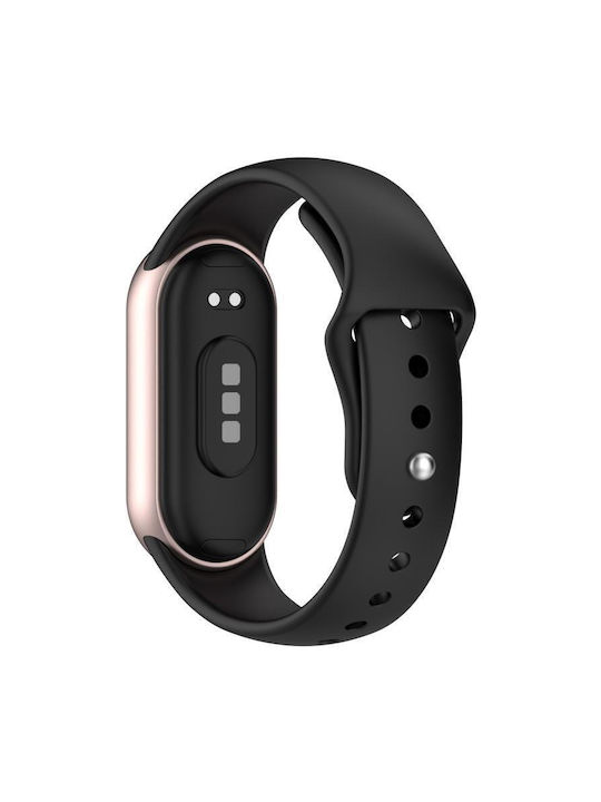 Silicone Tragbares Band Mit Umgekehrtem Schnallenverschluss Für Xiaomi Mi Band 10 9 8 Schwarz Silicone Tragbares Band Mit Umgekehrtem Schnallenverschluss Für Xiaomi Mi Band 10 9 8 Schwarz