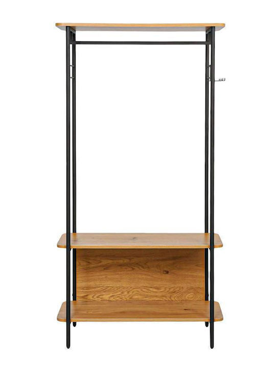Fylliana Fl2504 Floor Garment Rack made of Metal Brown 80x36x158cm