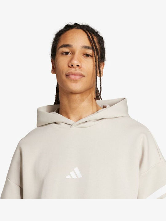 adidas Φούτερ Μπεζ με Κουκούλα