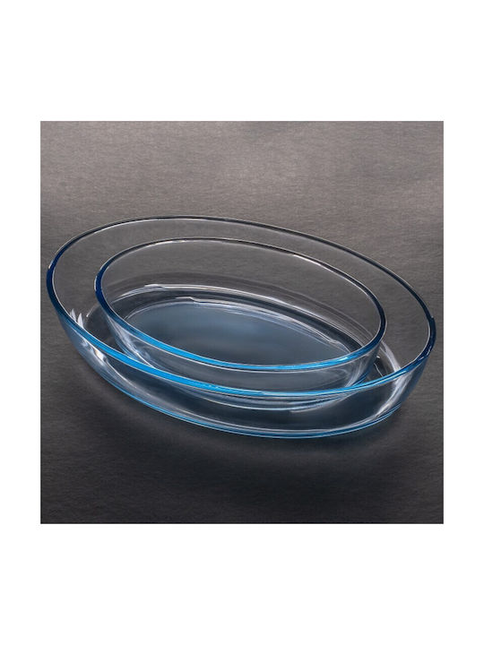Viosarp Glass Oval Heat-Resistant Cookware 2pcs