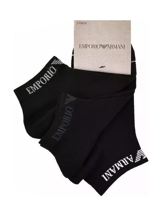 Emporio Armani Ανδρικές Κάλτσες Μαύρο 3Pack Emporio Armani Ανδρικές Κάλτσες Μαύρο 3Pack