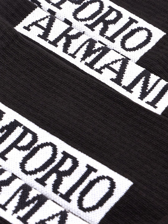 Emporio Armani Ανδρικές Κάλτσες Μαυρο 2Pack