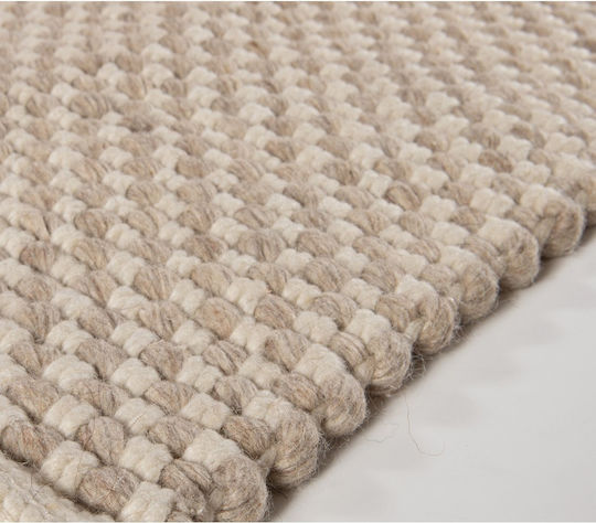 Nef-Nef Homeware Marilia Teppich Rechteckig Synthetisch,Polyester/Cotton/Leather Beige