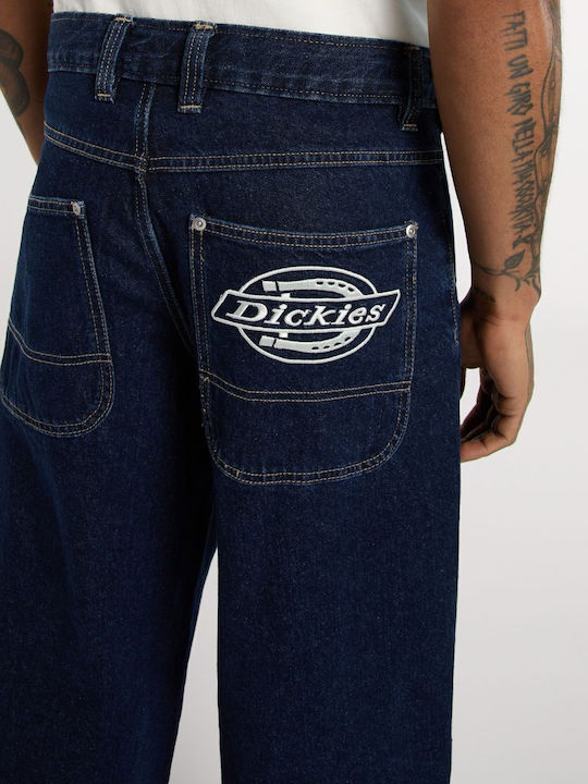 Hilham Ανδρικό Παντελόνι Τζιν με Loose Baggy Εφαρμογή Dark Indigo