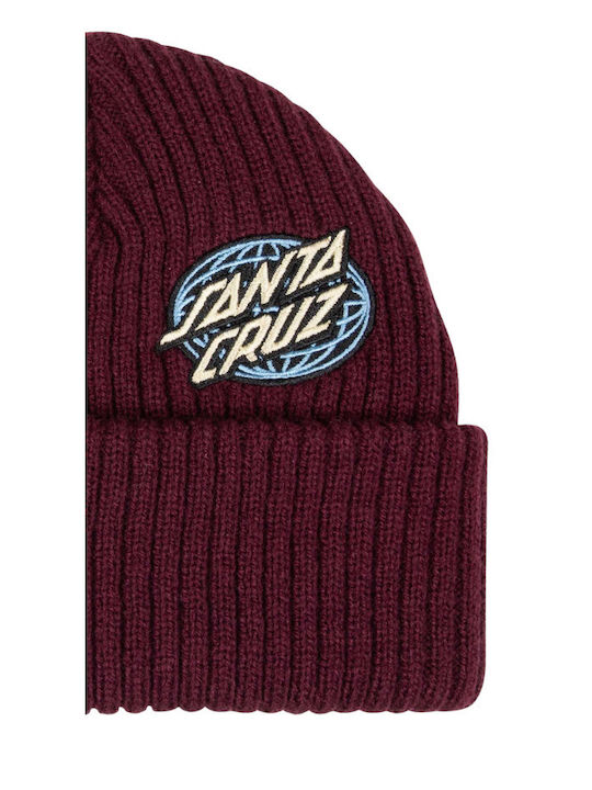 Beanie Unisex Beanie Knitted in Burgundy color