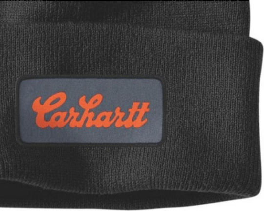 Beanie Beanie with Rib Knit in Black color