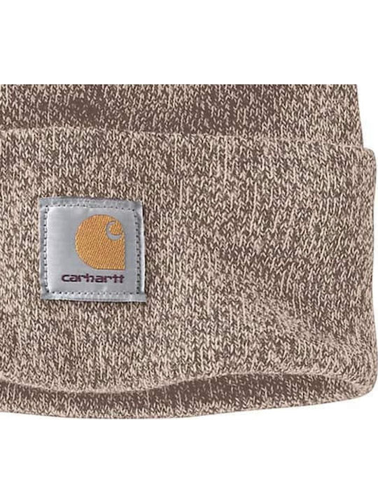 Beanie Beanie with Rib Knit in Brown color