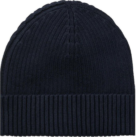 Beanie Männer Beanie mit Rippstrick in Blau Farbe