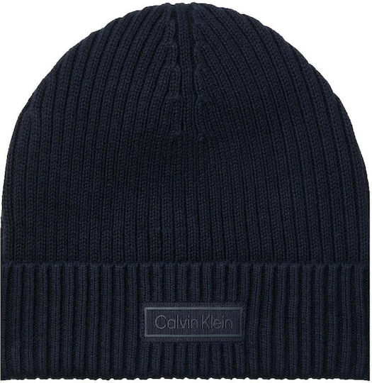 Beanie Männer Beanie mit Rippstrick in Blau Farbe