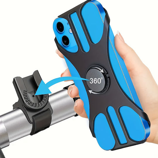Suport Universal pentru Telefon Bicicletă Fixato Montură Rotativă la 360° pentru Ghidon Silicon Compatibil Bicicletă Scooter Cărucior Scooter Verde