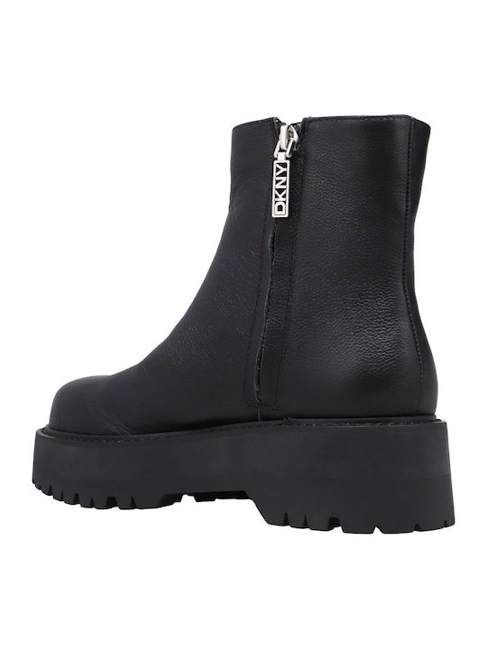 Binyamin Leather Women's Ankle Boots Black