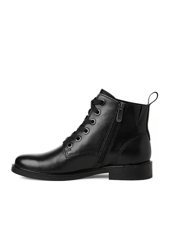 Leather Women's Ankle Boots Black
