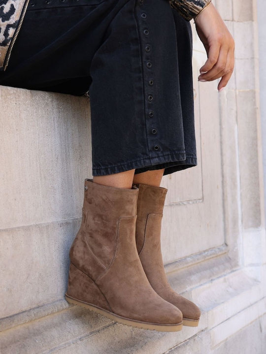 Women's Ankle Boots Platform Brown