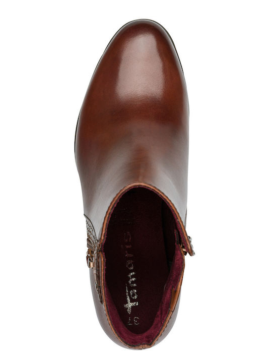 Leder Stiefeletten Damen Braun