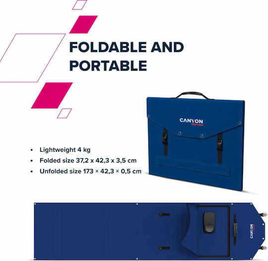Canyon Αναδιπλούμενο Ηλιακό Panel Φορτιστής 100W