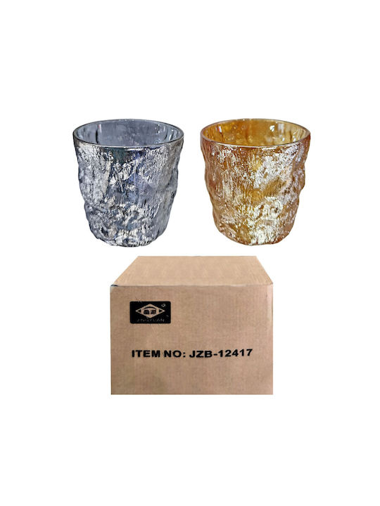 HOMie Set Gläser Wasser aus Glas in Gold Farbe 330ml 6Stück