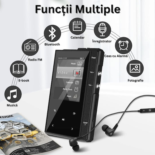 MP3 Player (96GB) με Οθόνη IPS 2.4" Μαύρο
