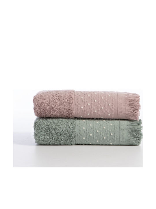 Nef-Nef Homeware Handtuch Zasmen 30x50εκ. Mauve Gewicht 500gr/m²