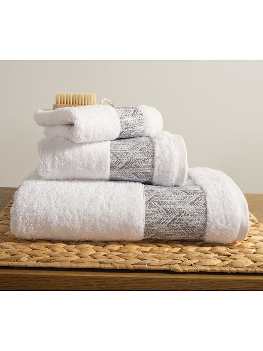Nef-Nef Homeware Кърпа за ръце Depreo 30x50см. White Тегло 500гр/кв.м