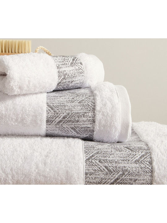 Nef-Nef Homeware Кърпа за ръце Depreo 30x50см. White Тегло 500гр/кв.м