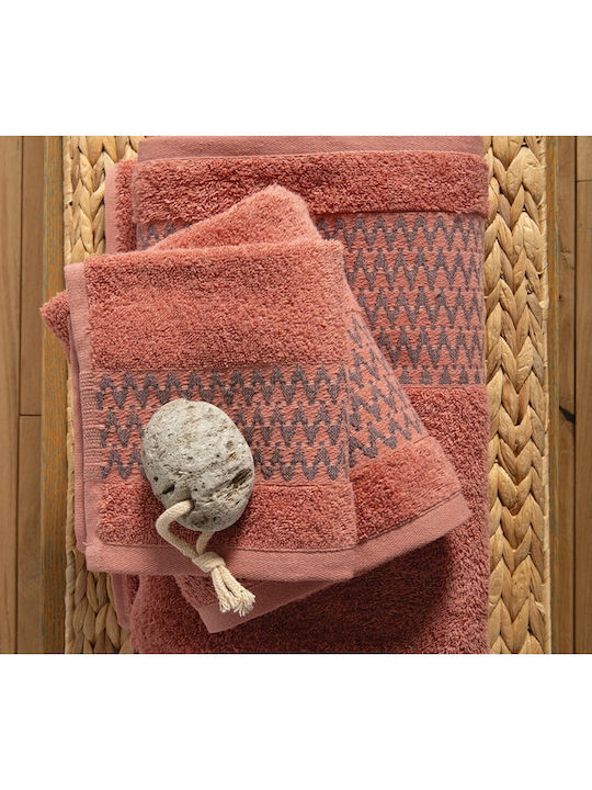 Nef-Nef Homeware Кърпа за ръце Fonteste 30x50см. Праскова Тегло 500гр/кв.м