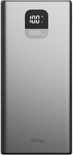 Allity APB-100 Power Bank 10000mAh 22.5W Power Delivery Ασημί
