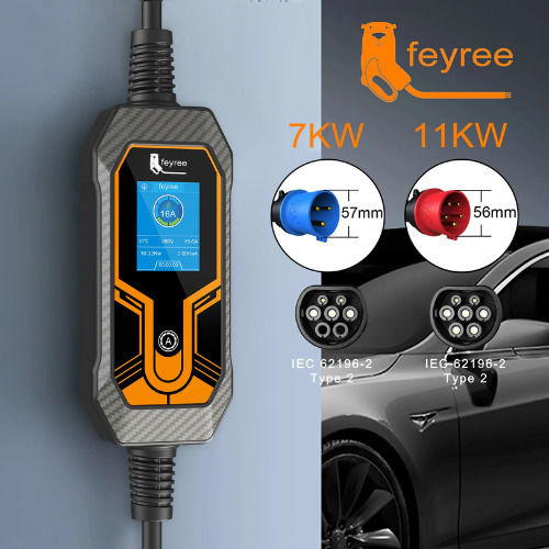 Feyree Portable Three-Phase 11kW Charging Station with Built-in Cable Type 2 (202301101)