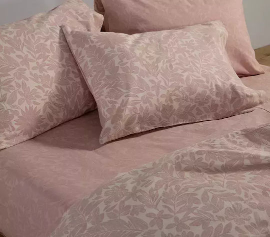 Nef-Nef Homeware Issual Σετ Σεντόνια King Size Φανελένια με Λάστιχο 180x200+32εκ. Pink (4τμχ)