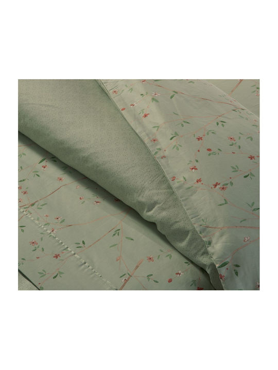 Nef-Nef Homeware Duvet Cover Set Cotton Queen with 2 Pillowcases 240x230 Kiara Mint