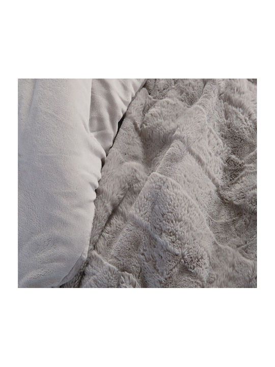 Nef-Nef Homeware Duvet Cover Queen 240x220cm Wane L.grey 740 GSMGsm