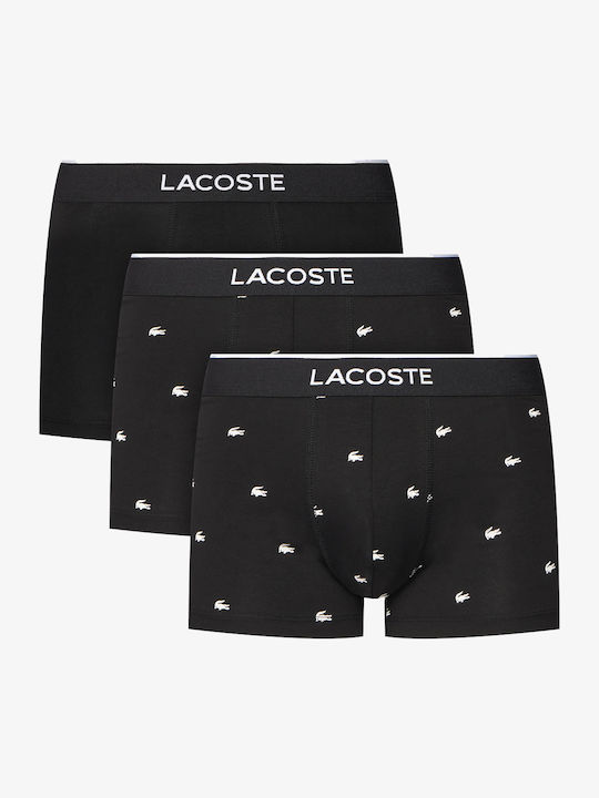 Lacoste Μποξεράκια 3Pack Black