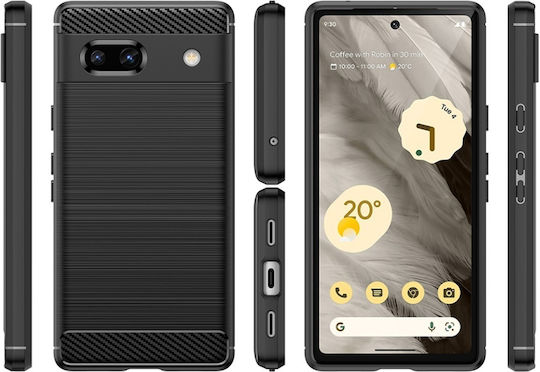 Back Cover Σιλικόνης Μαύρο (Google Pixel 7a)