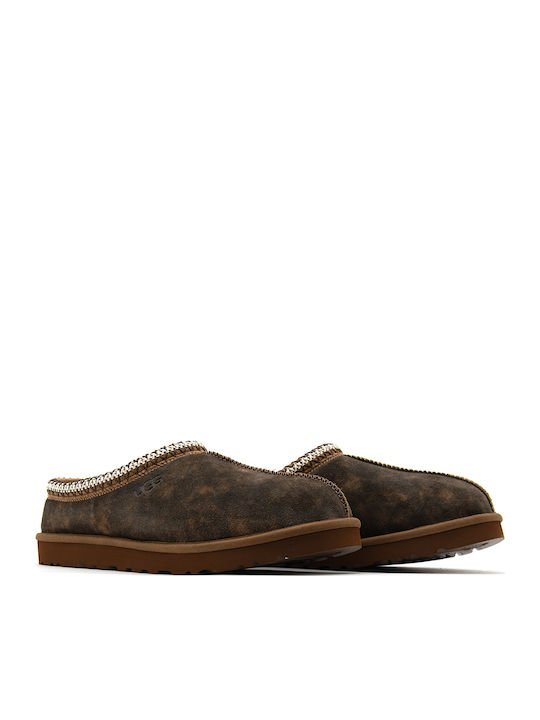 Tasman Men's Slippers with Fur Brown