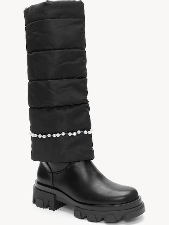 Black Boots Removable Quilted Cover