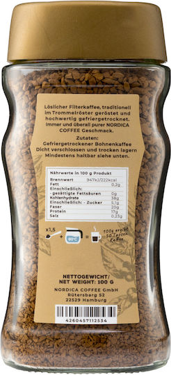 Nordica Coffee Разтворимо Кафе Classic Смляно 100гр