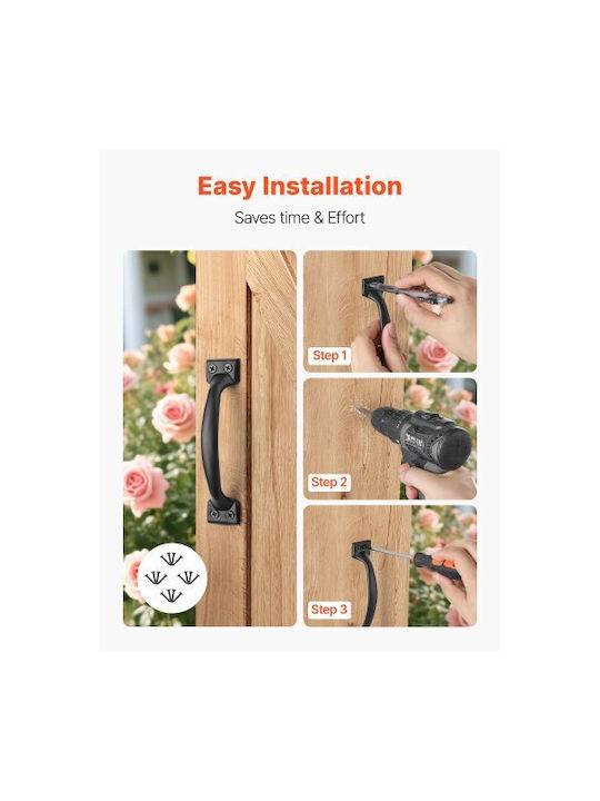 Vevor 4pcs Barn Door Handles 6.5 In Rustic Heavy Duty Garden Gate Shed Pulls