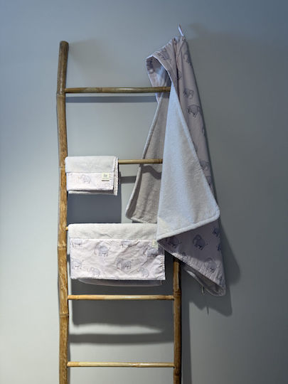 Grandes Suenos Baby Bath Towel Hooded Beige 85x85cm