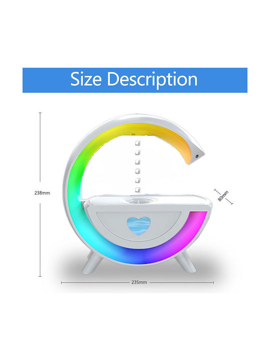 Aromatherapy Diffuser & Humidifier Bluetooth Speaker Led Rgb Lighting 350ml T00k8 Multi-function Anti-gravity Humidifier White Oem