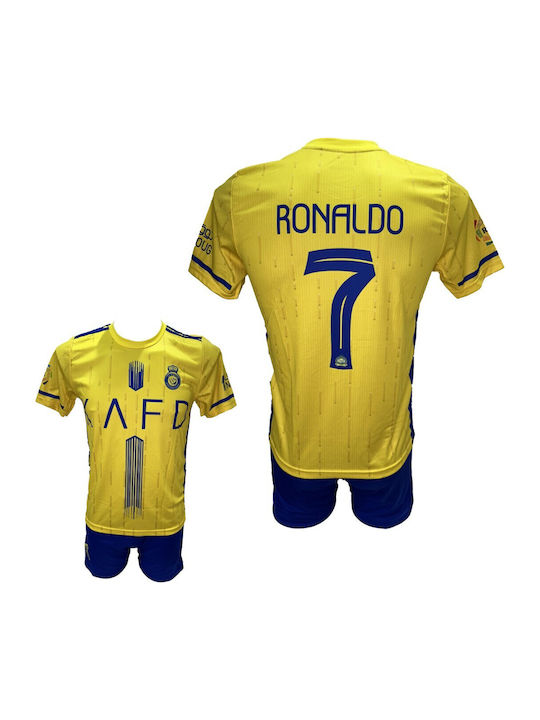 Παιδικό Σετ Ποδοσφαίρου Al Nassr Ronaldo Κίτρινο Μπλε 290825-20