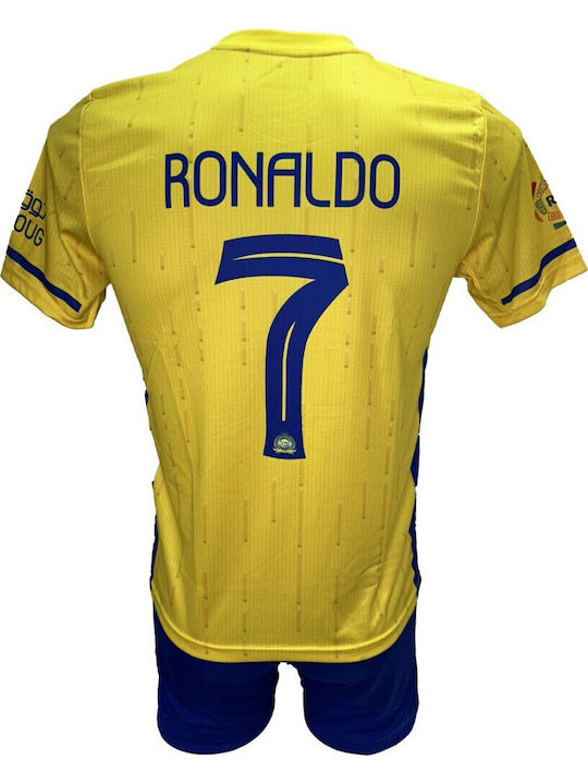 Kids Football Set Al Nassr Ronaldo Yellow Blue 290825-20