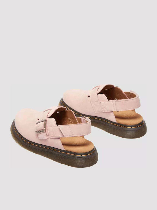 Jorge Ii Leder Flache Sandalen für Damen in Rosa Farbe